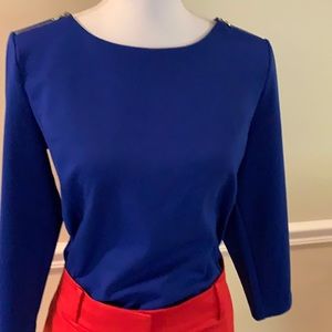 Ann Taylor royal blue knit top